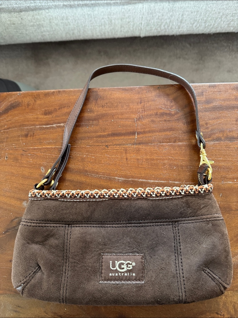 UGG Australia Brown Suede Shoulder Bag